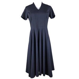 Pendleton Classy Fit and Flare Black Wool Dress 6 Fully Lined Excellent Cond